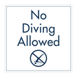 Clarion Pointe Pool Sign - No Diving with Symbol