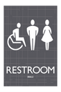 AC Hotel Restroom Sign - Unisex Accessible