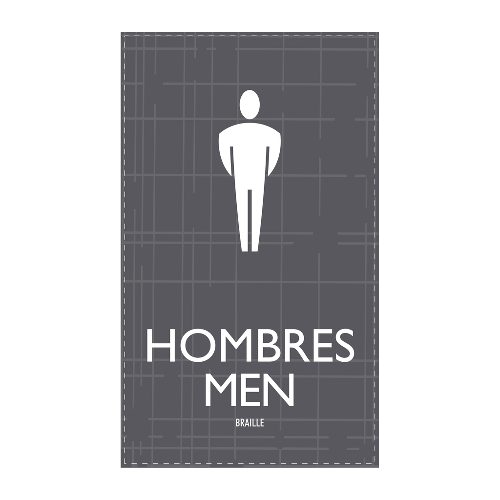 AC Hotel Restroom Sign - Men (Bilingual)