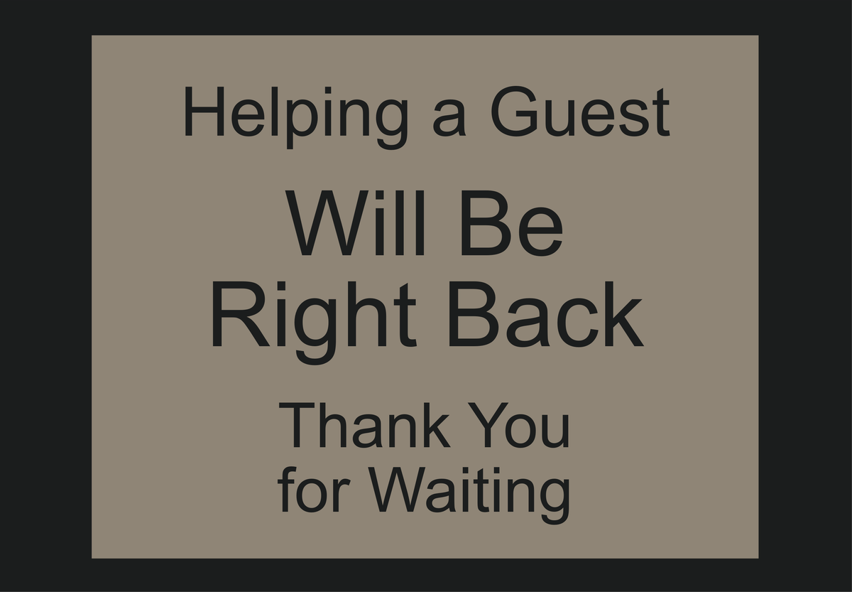 Country Inn & Suites Bent Sign - Will Be Right Back (Witching Hour)