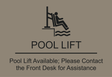 Country Inn & Suites Pool Informational - Pool Lift, Contact Front Desk (Witching Hour)