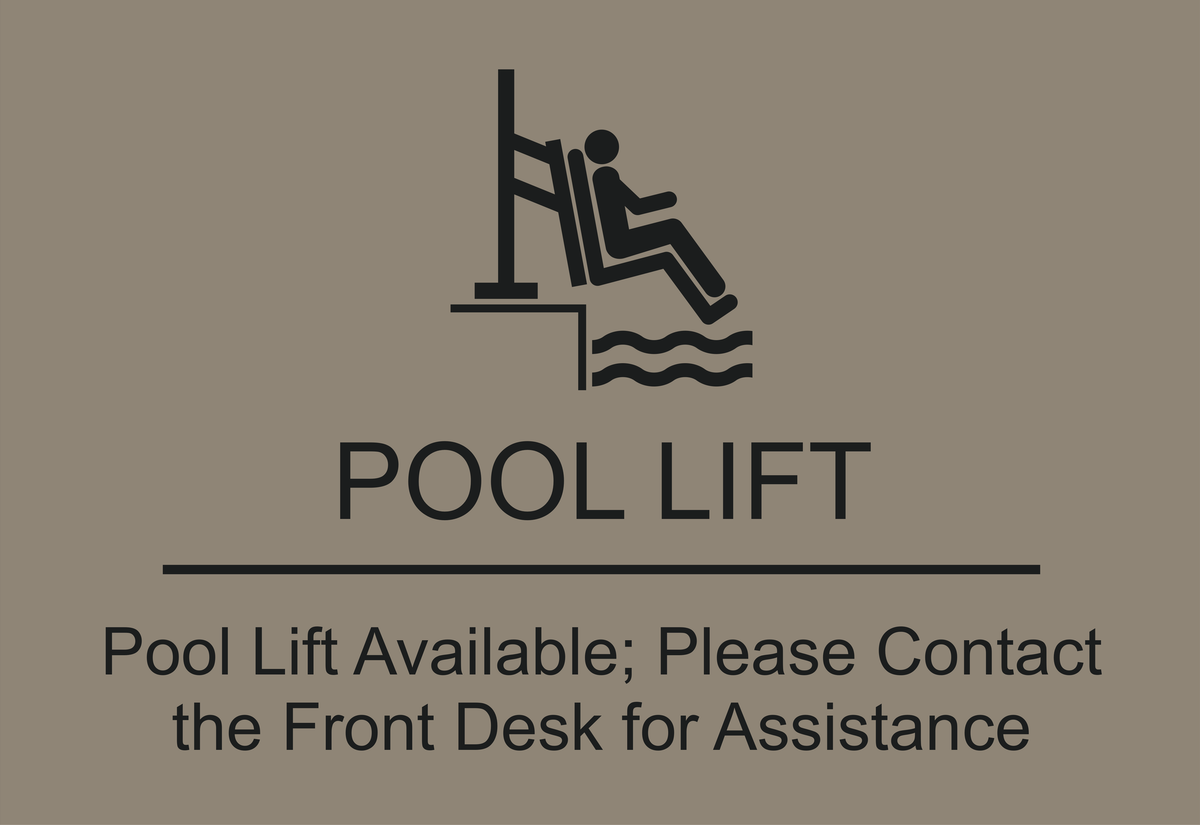 Country Inn & Suites Pool Informational - Pool Lift, Contact Front Desk (Witching Hour)
