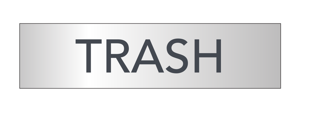 Courtyard Recycling Label - Trash