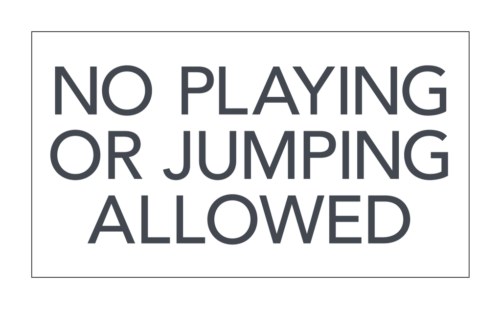 Courtyard Pool - No Playing Decal