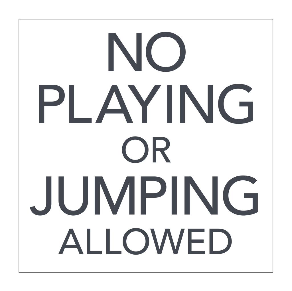 Courtyard Pool - No Playing Decal