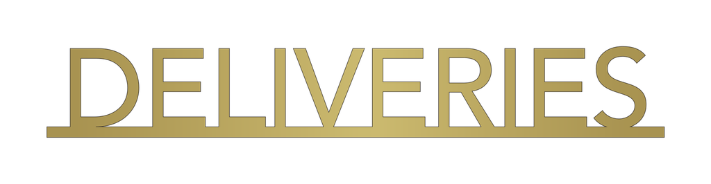 Deliveries Flat Cut Out Letters
