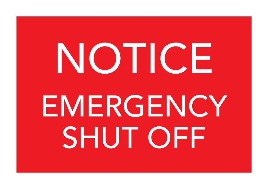 Courtyard Informational - Emergency Shut Off