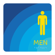 Days Inn Restroom Identification - Men (Blue Square)