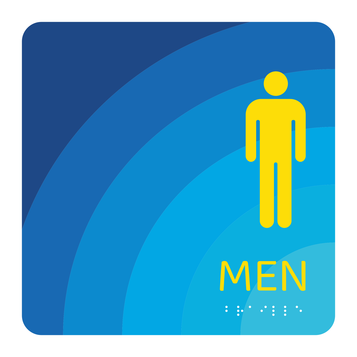 Days Inn Restroom Identification - Men (Blue Square)