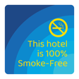 Days Inn Informational Sign - This hotel is 100% Smoke-Free (Blue Square)