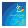 Days Inn Fire Safety - In Case of Fire (Blue Square)