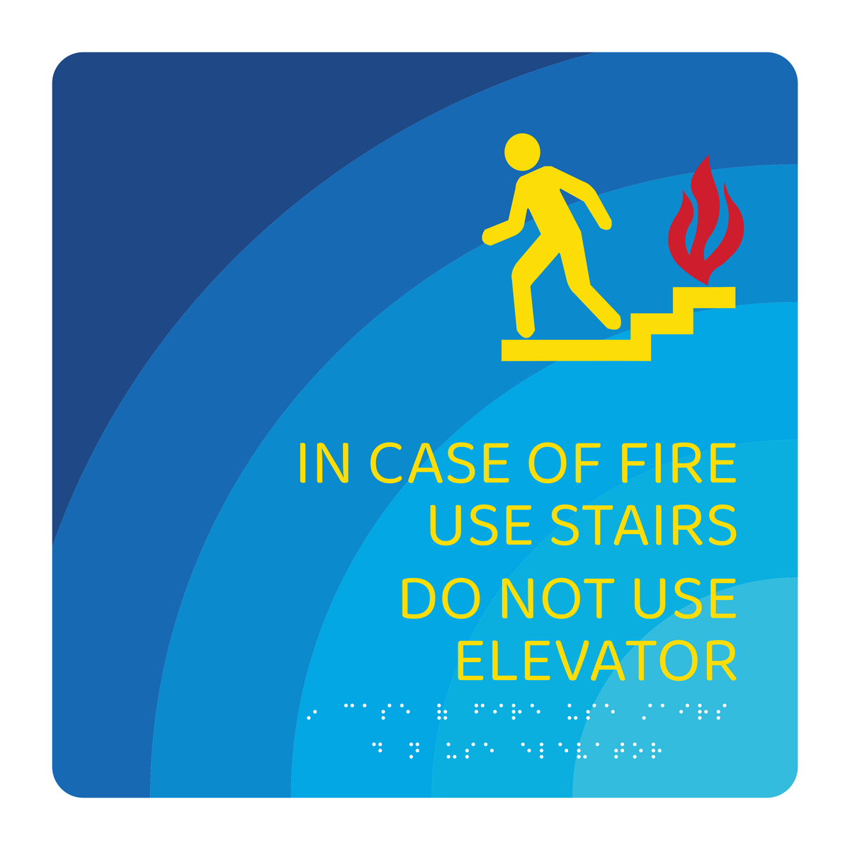 Days Inn Fire Safety - In Case of Fire (Blue Square)
