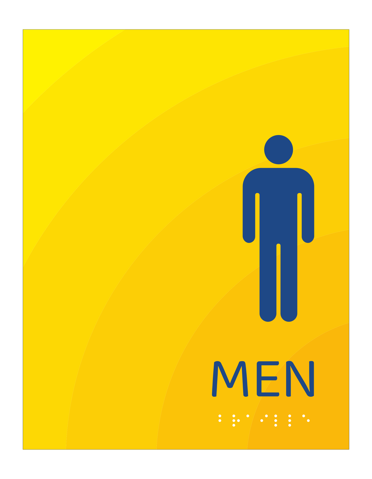 Days Inn Restroom Identification - Men (Yellow Rectangle)