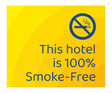 Days Inn Informational Sign - This hotel is 100% Smoke-Free (Yellow Rectangle)