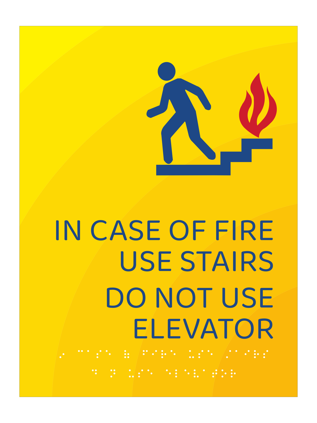 Days Inn Fire Safety - In Case of Fire (Yellow Rectangle)
