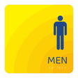 Days Inn Restroom Identification - Men (Yellow Square)