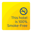 Days Inn Informational Sign - This hotel is 100% Smoke-Free (Yellow Square)
