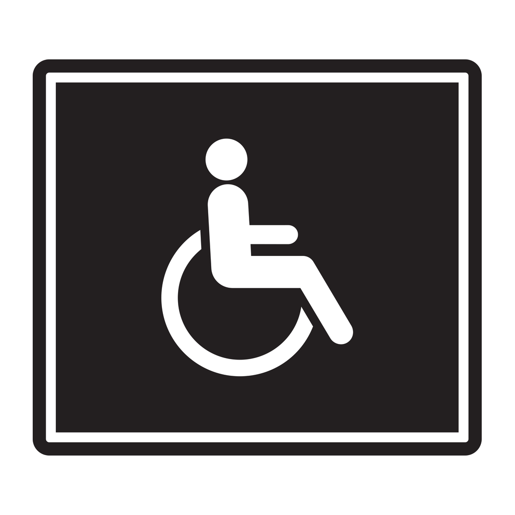 Moxy Decal - Accessible Room (Black)