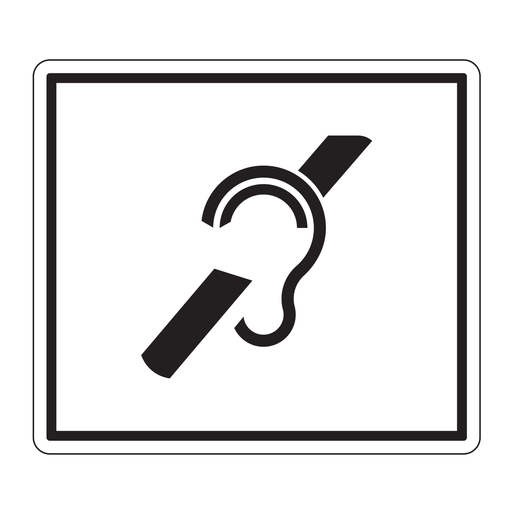 Moxy Decal - Hearing Accessible (White)