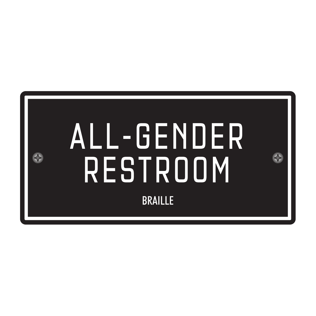 Moxy Restroom Identification - All-Gender (Black)