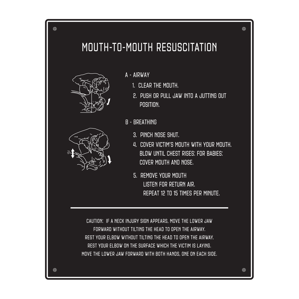 Moxy Pool Safety - Mouth-to-Mouth Resuscitation (Black)