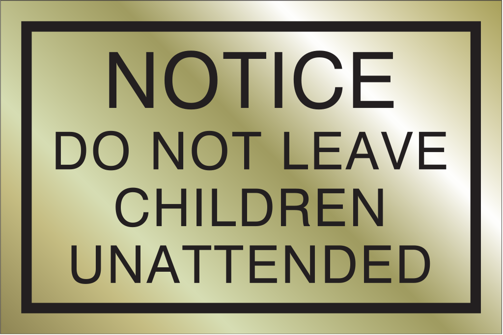 SpringHill Suites Informational Sign - Do Not Leave Children Unattended