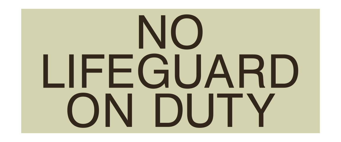 SpringHill Suites Pool Informational - No Lifeguard on Duty