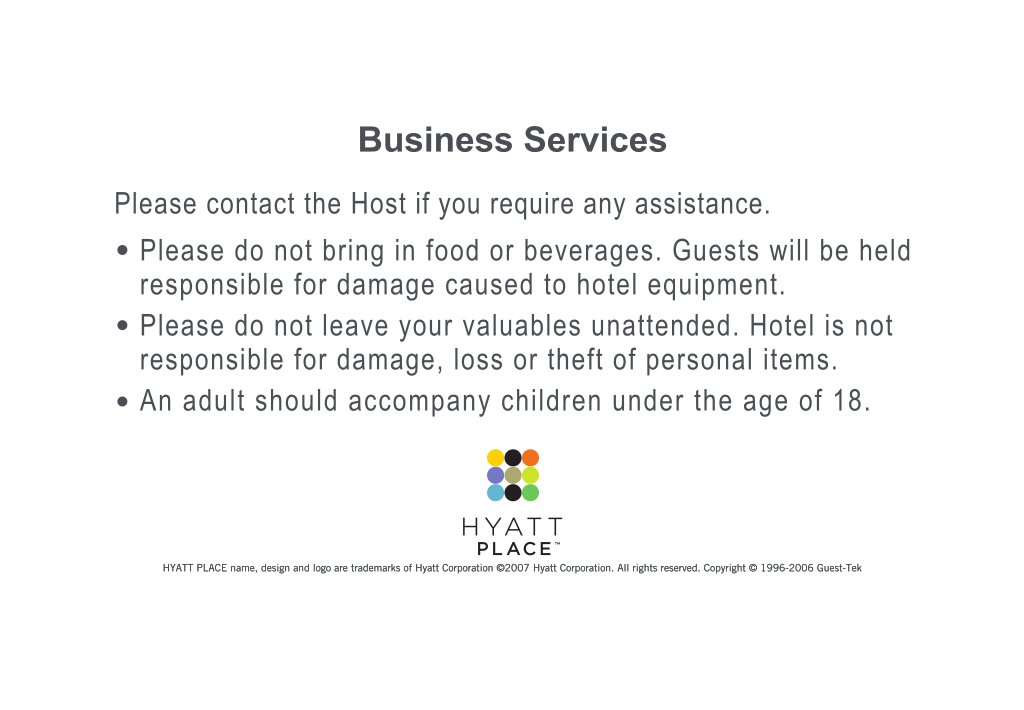 Hyatt Place  Insert Sign