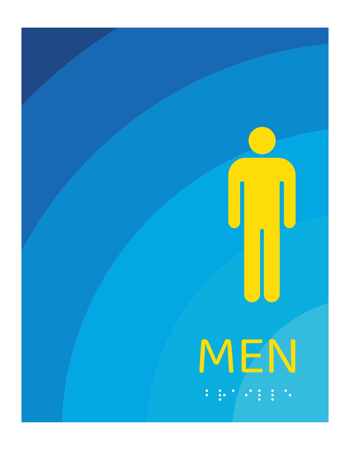 Days Inn Restroom Identification - Men (Blue Rectangle)
