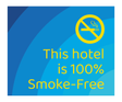 Days Inn Informational Sign - This hotel is 100% Smoke-Free (Blue Rectangle)