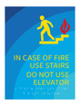 Days Inn Fire Safety - In Case of Fire (Blue Rectangle)