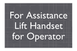 AC Hotel Informational Sign - For Assistance Lift Handset