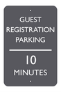 AC Hotel Post Mount Parking Sign - Guest Registration