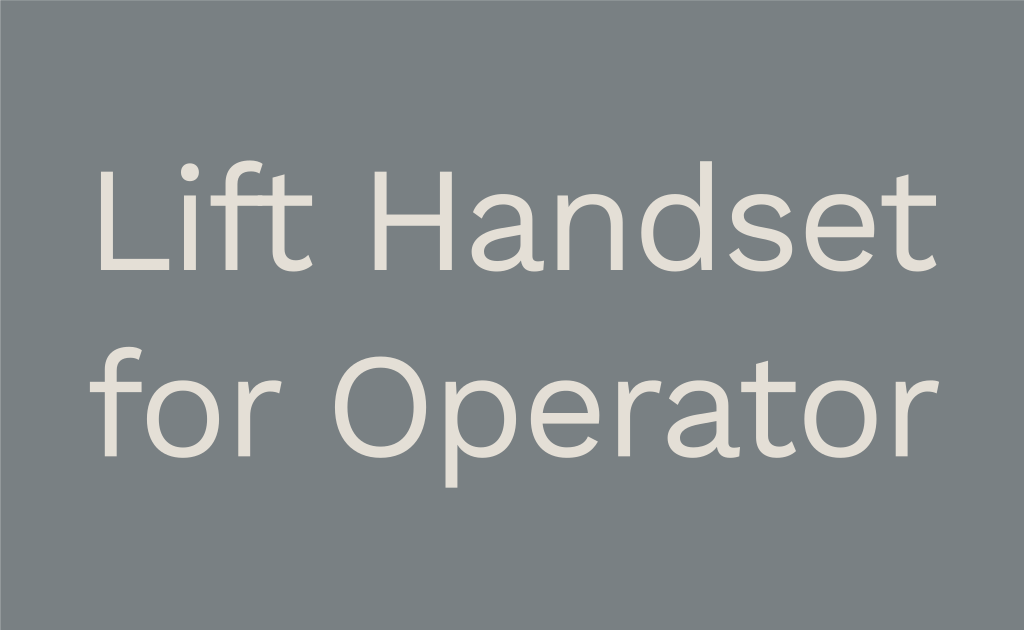Hyatt Studios Informational - Lift Handset