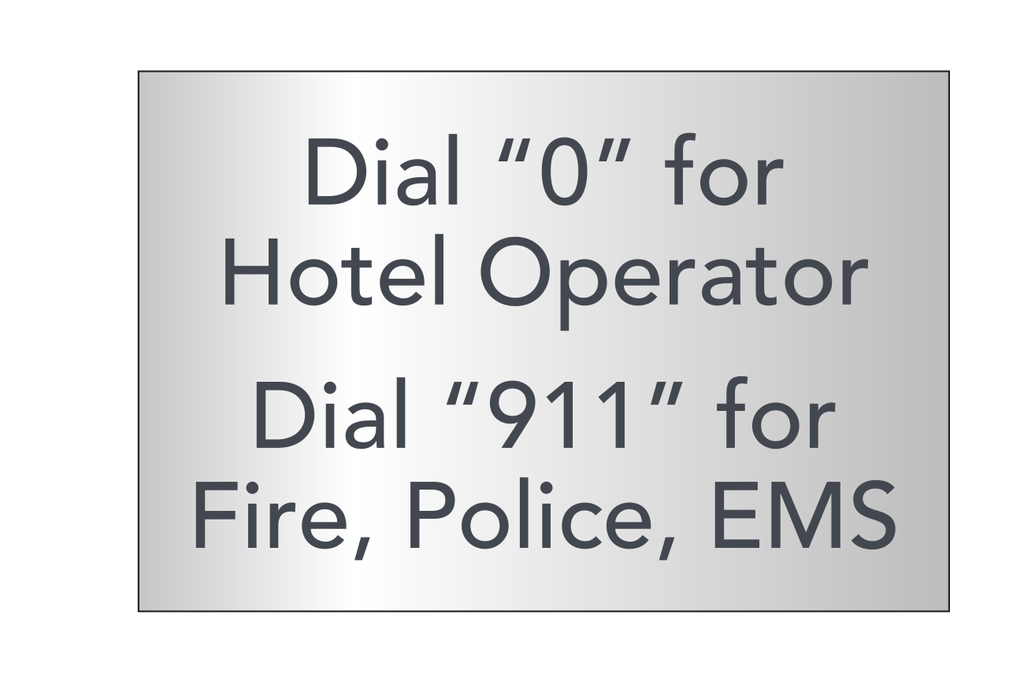 Courtyard Informational - Dial 0 Operator / 911 Emergency