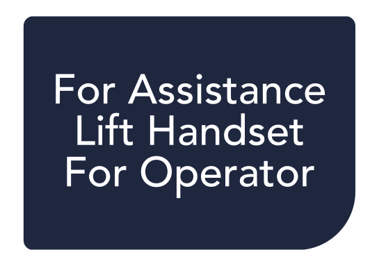 StudioRes Informational - For Assistance Lift Handset