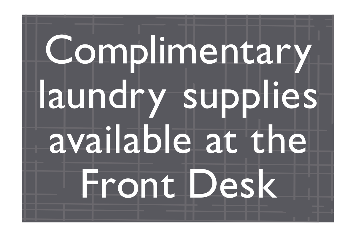 AC Hotel Complimentary Laundry Supplies Sign