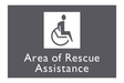 AC Hotel Area of Rescue Assistance Sign (Horizontal)