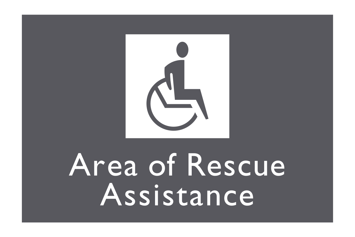 AC Hotel Area of Rescue Assistance Sign (Horizontal)