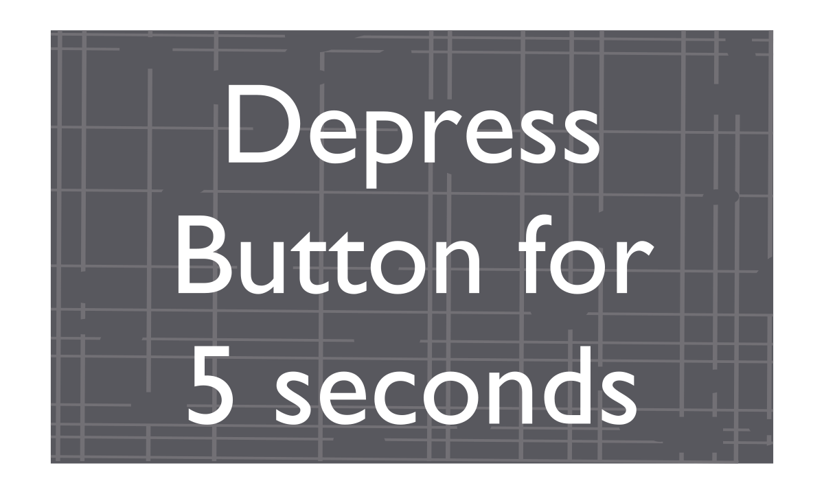 AC Hotel Informational Sign - Depress Button for 5 Seconds