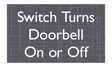 AC Hotel Informational Sign - Doorbell On/Off Switch