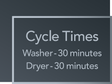 Delta Hotels Laundry Cycle Times Sign