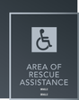 Delta Hotels Area of Rescue Assistance Sign