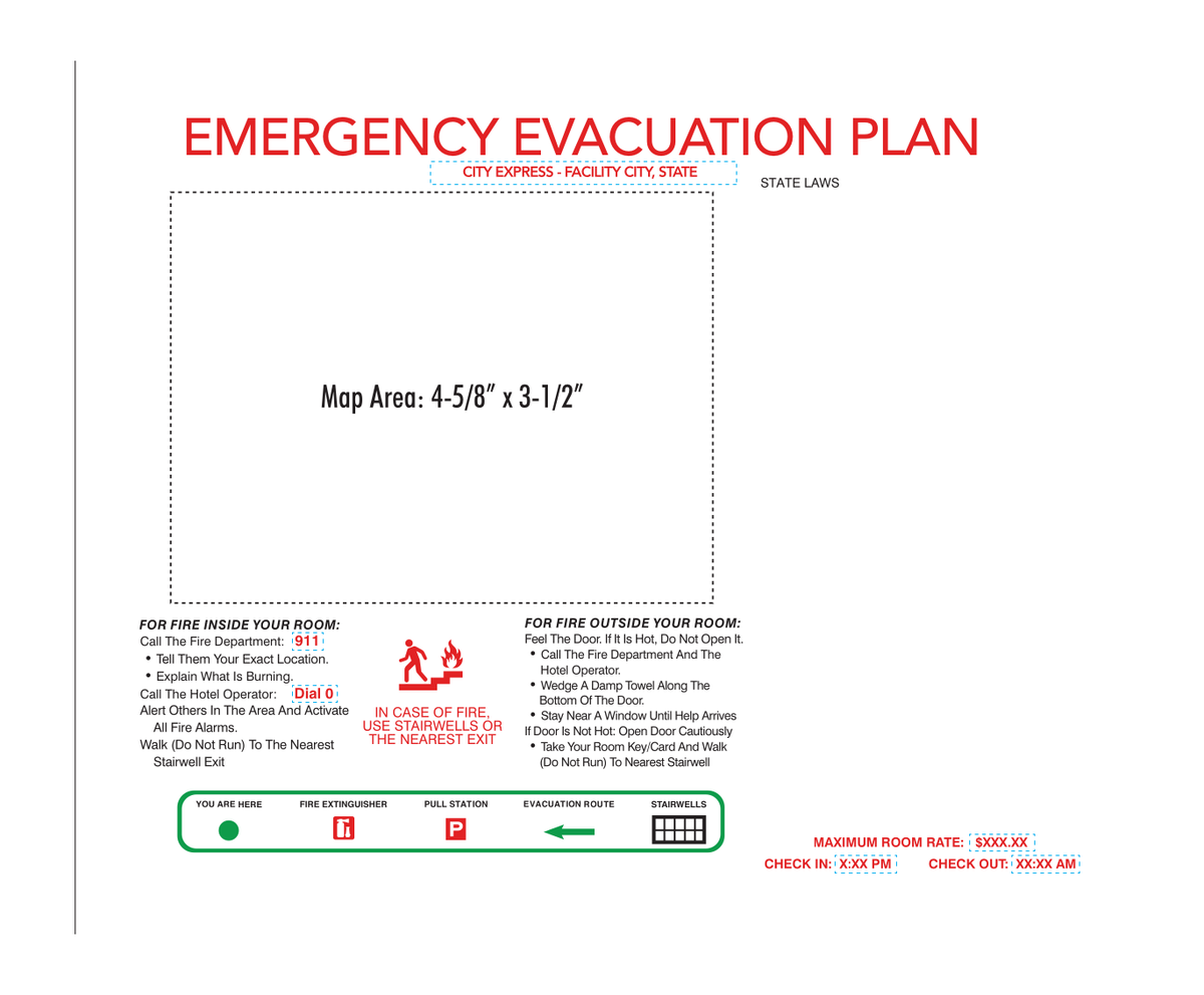 City Express Guest Room Fire Evacuation Insert