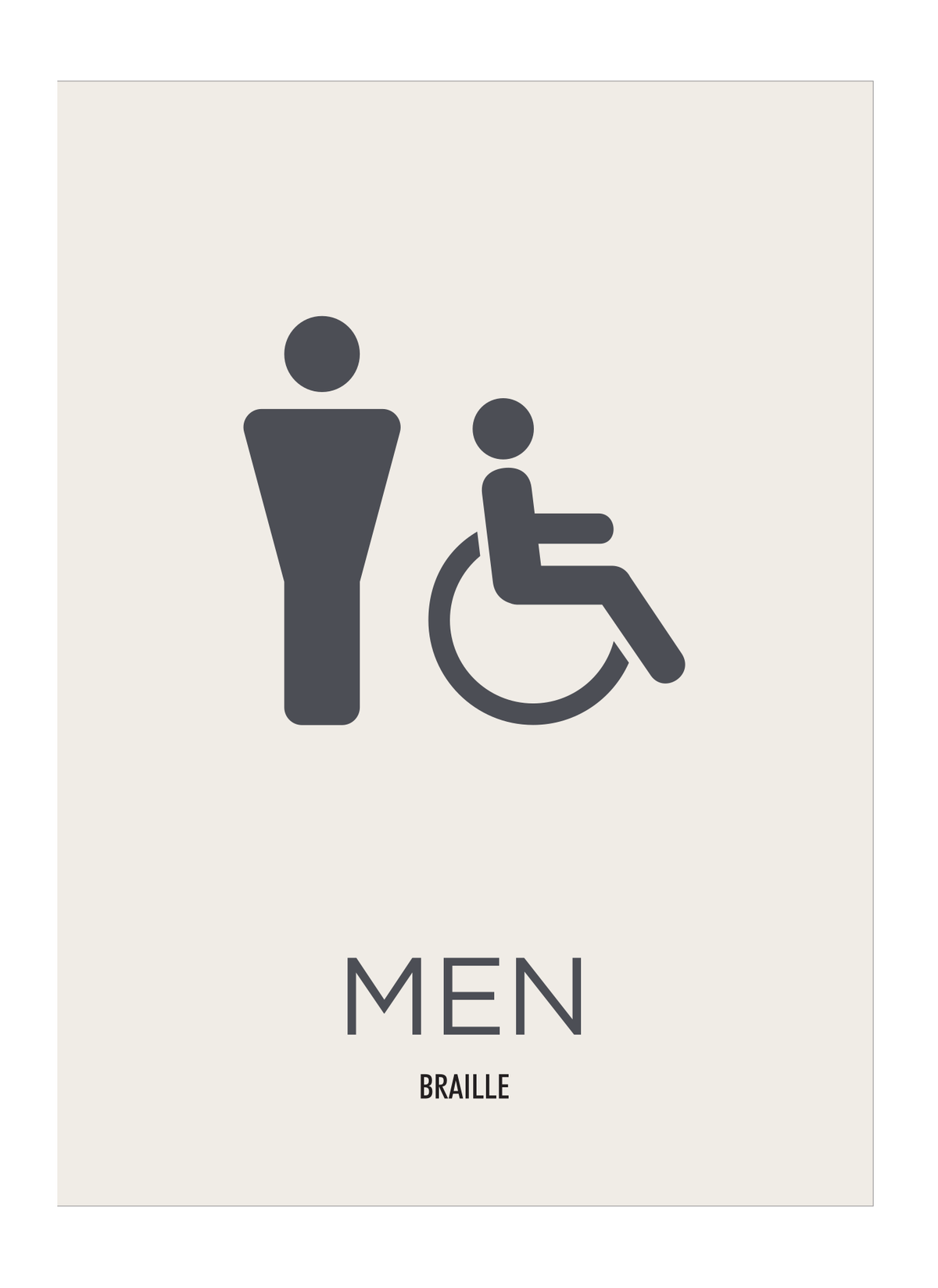 City Express Restroom Identification - Men (BOH)