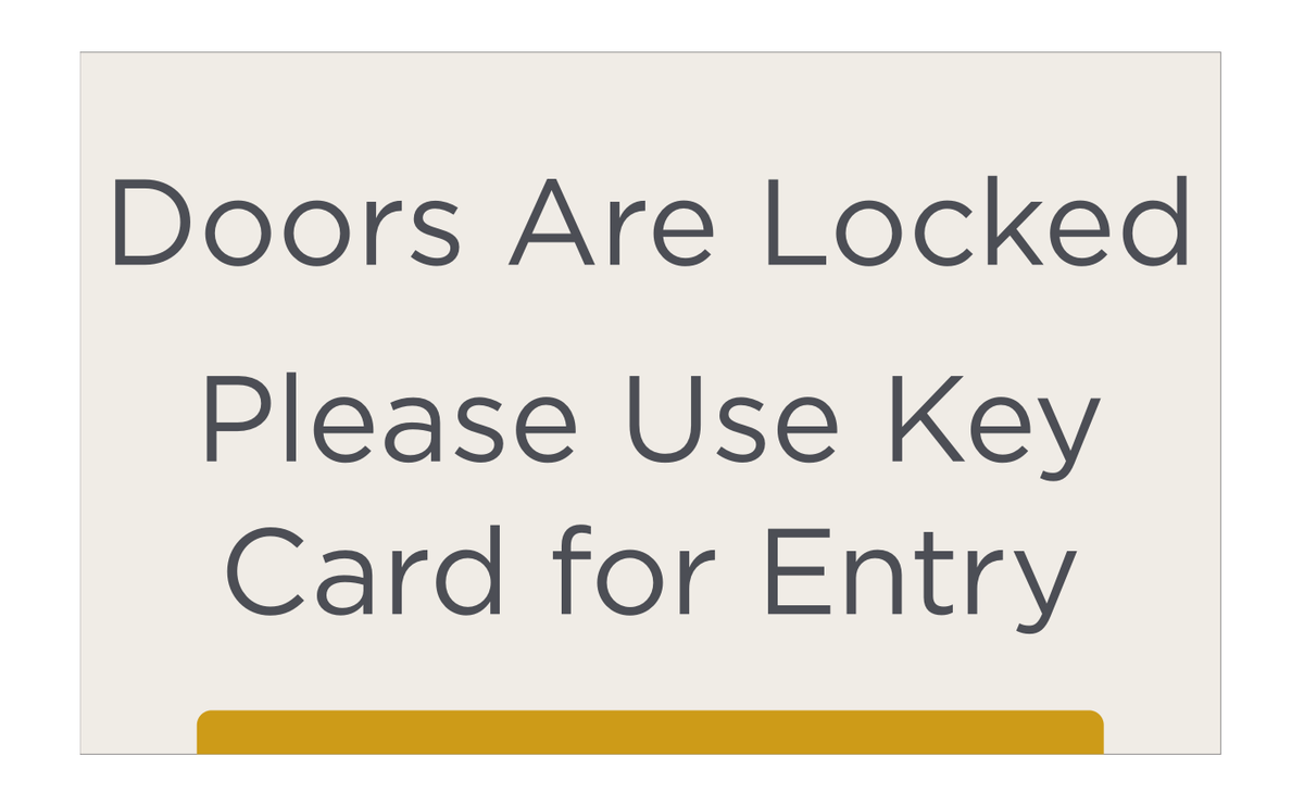 City Express Doors Are Locked - Use Key Card