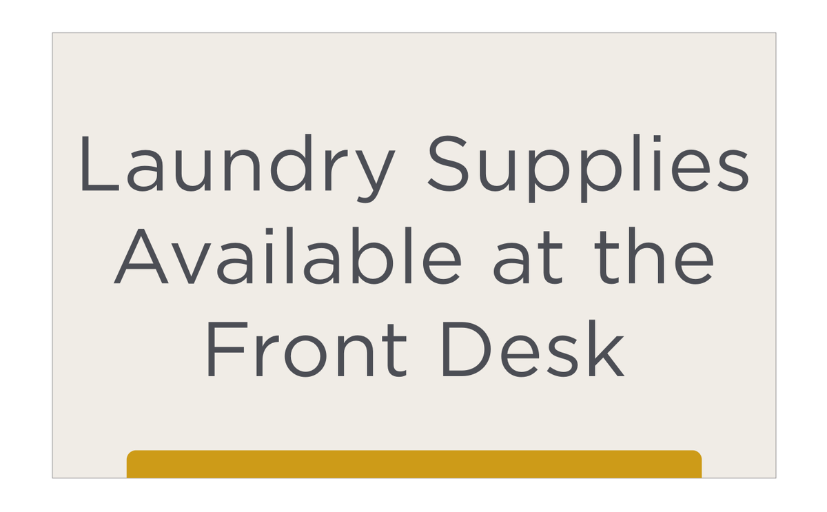 City Express Laundry Supplies Available At The Front Desk