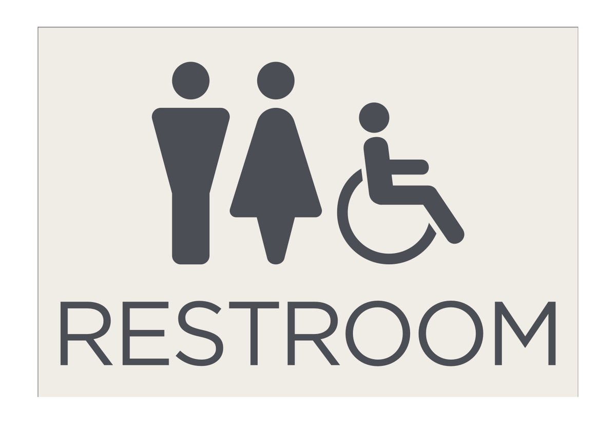 City Express Accessible Restroom Flag Sign