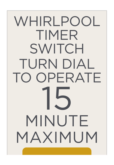 City Express Whirlpool Informational - Timer 15 Minute Maximum