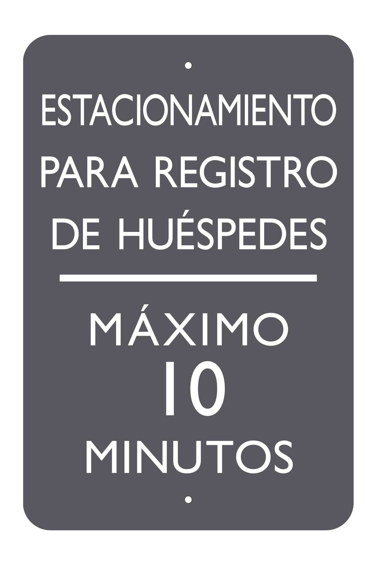 AC Hotel Parking Sign - Guest Registration (Spanish)